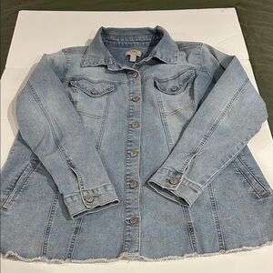 Logo by Lori Goldstein Denim Jacket 18w